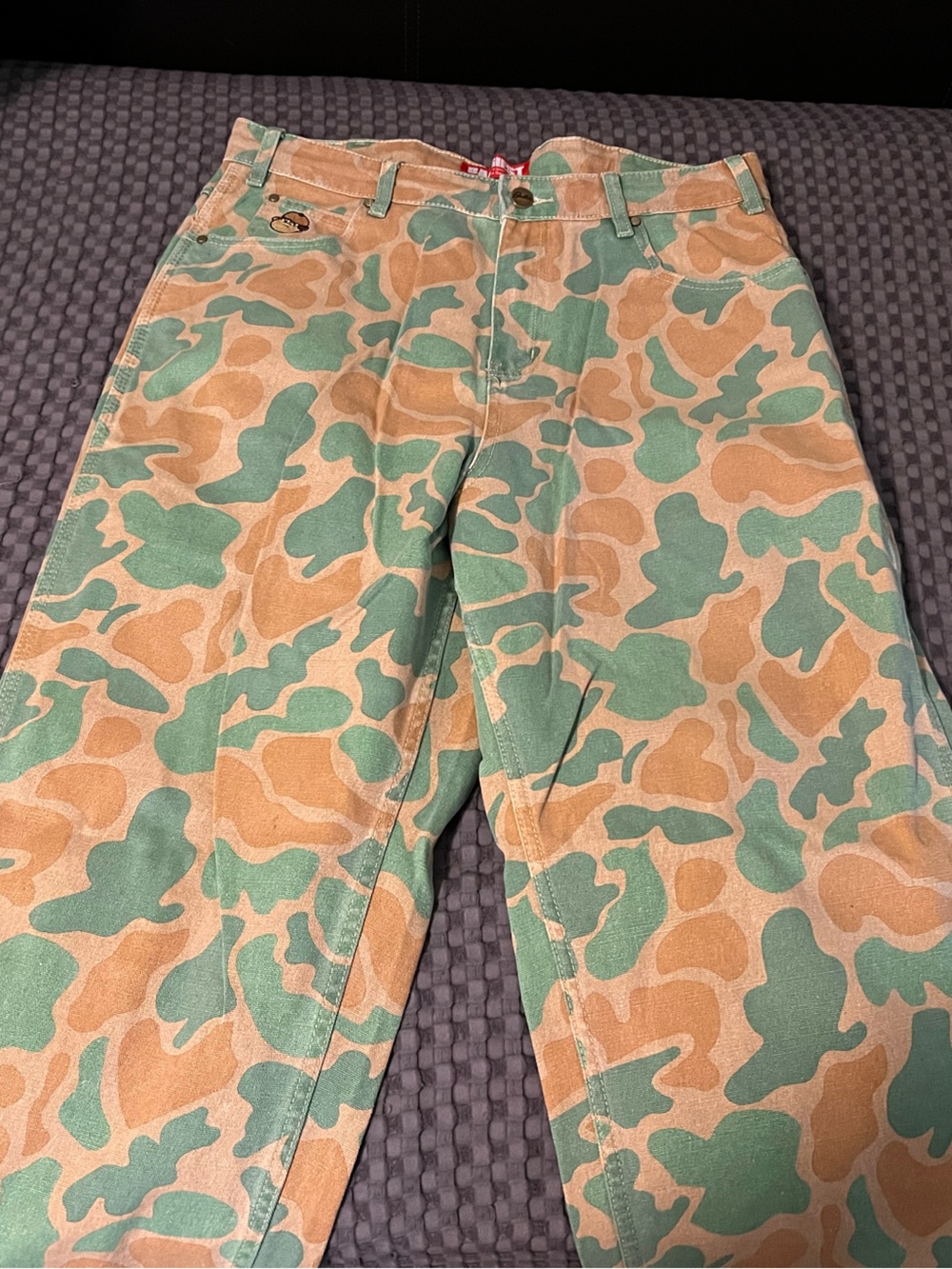 Butter Goods Tan and Green Camo Jeans
